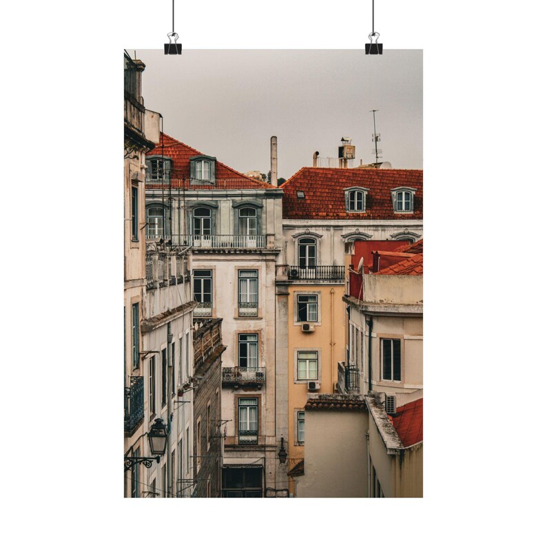PRINTED Lisbon Architecture Matte Poster, Urban Cityscape Wall Art
