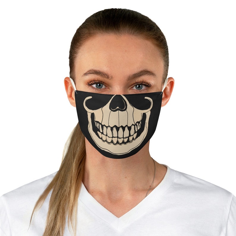 Skeleton Face Mask Halloween face mask fun face mask funny Etsy