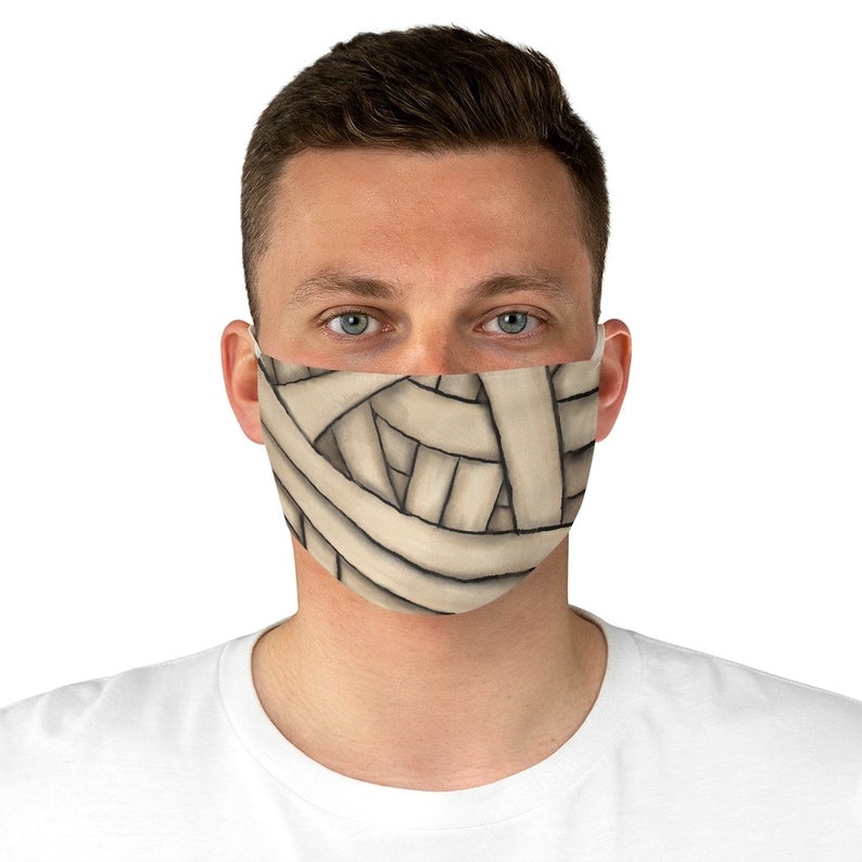 Mummy Face Mask Fun Halloween face mask Covid mask funny Etsy