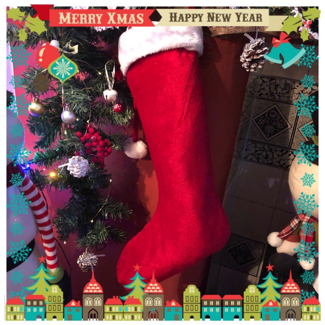 Wool filled Christmas Stocking Etsy