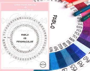 CdA Pablo 80 VS Prismacolor 150 | Vorlage | Sofortiger Download Druckbare Datei (PDF)