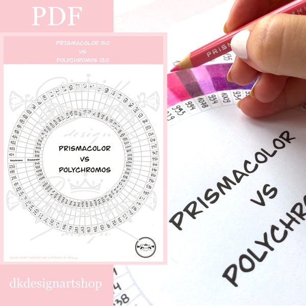 Prismacolor 150 VS Polychromos 120 | Vorlage | Sofortiger Download der druckbaren Datei (PDF)
