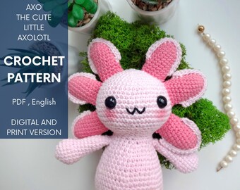Axolotl Crochet Pattern | Amigurumi Kawaii (PDF Pattern)