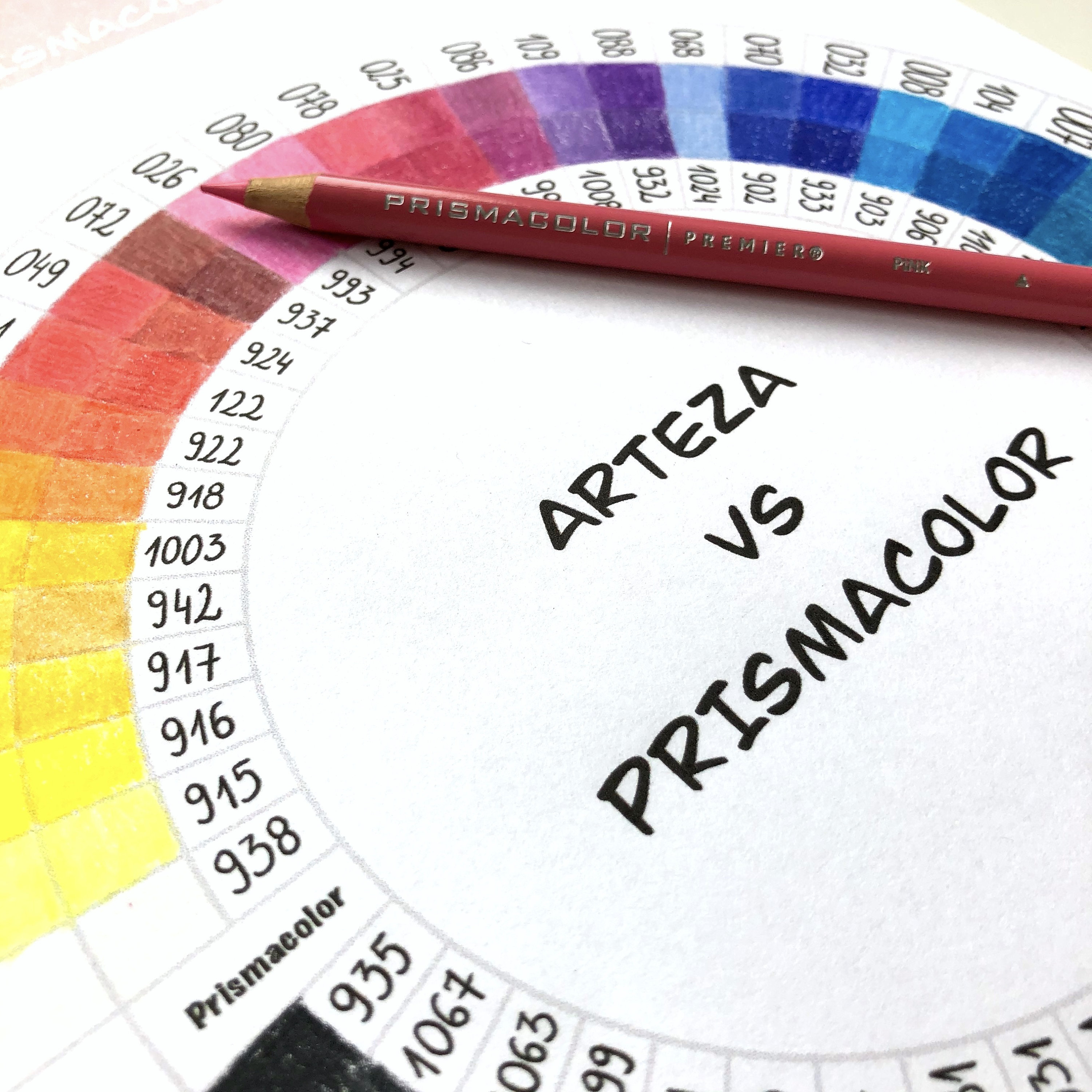 ARTEZA 72 VS Prismacolor 150 Template Instant Download Etsy UK