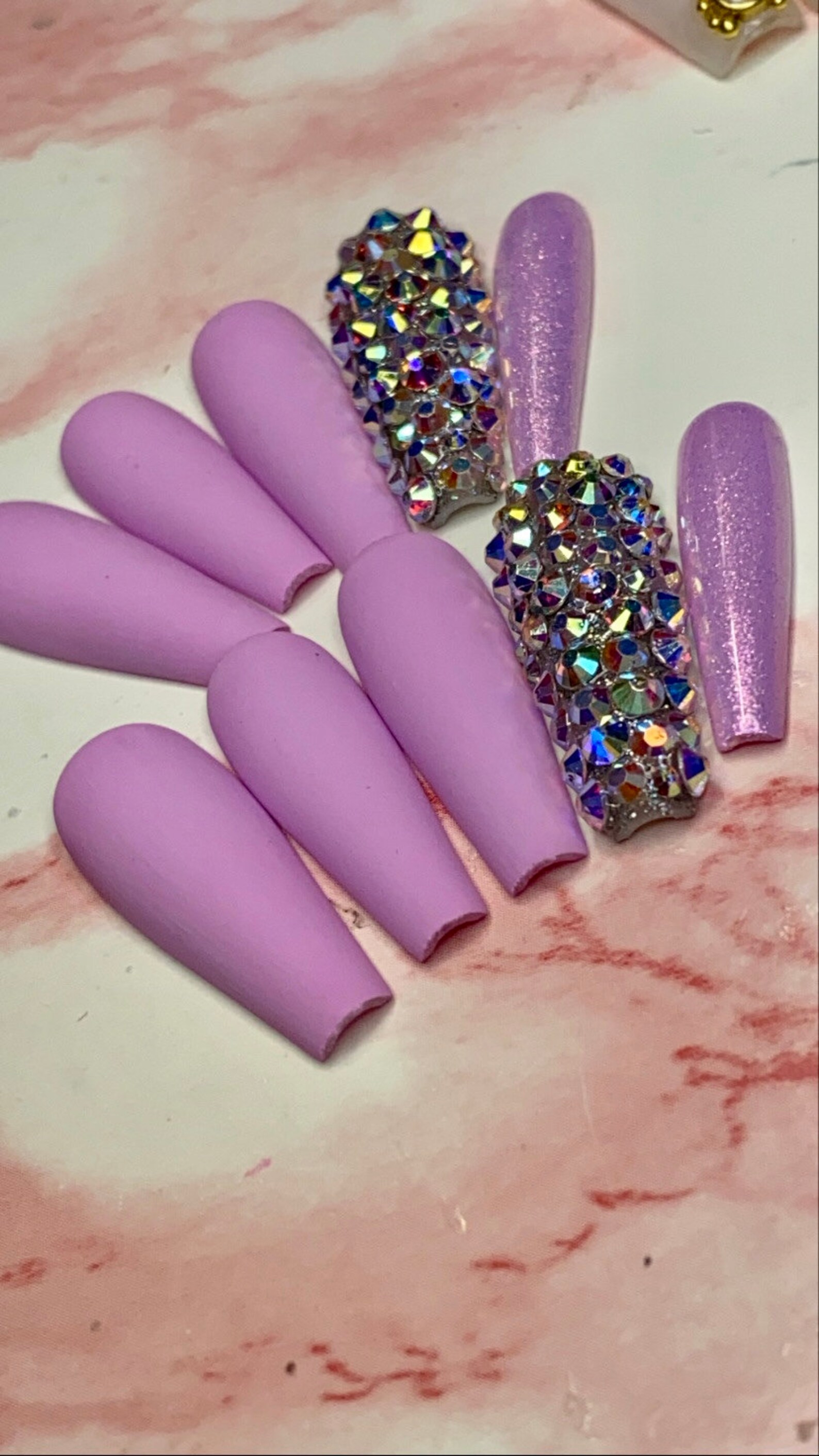 Coffin Press On Nails Blooming Etsy