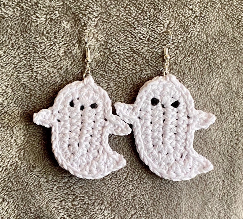 Crochet Ghost Earrings