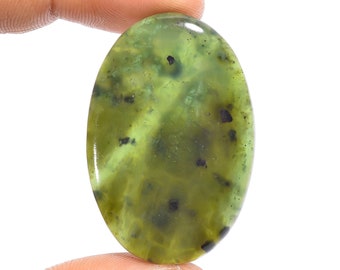 Natural Nephrite Jade Oval Shape Cabochon Loose Gemstone For Making Jewelry 49 Ct. 40X27X5 mm N-2263