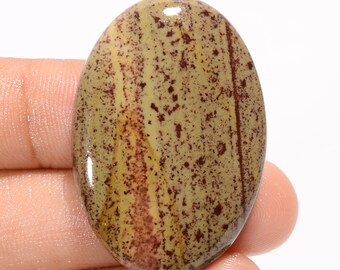 Natural Cherry Creek Jasper Oval Shape Cabochon Loose Gemstone For Making Jewelry 52.5 Ct. 38X26X6 mm R-3984