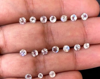Natural Rainbow Moonstone Mix Shape Faceted Cut Lot Gemstone Pcs Lot For Making Jewelry 2.00 Ct 3-5 MM size best high Quality