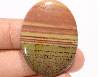 Natural Cherry Creek Jasper Oval Shape Cabochon Loose Gemstone For Making Jewelry 48 Ct. 38X28X5 mm R-3992