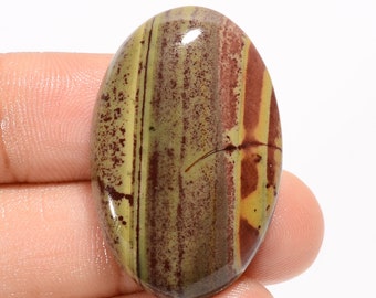 Natural Cherry Creek Jasper Oval Shape Cabochon Loose Gemstone For Making Jewelry 42 Ct. 33X21X6 mm R-3987