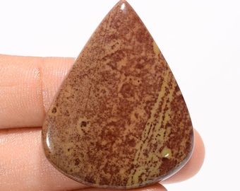 Natural Cherry Creek Jasper Pear Shape Cabochon Loose Gemstone For Making Jewelry 61 Ct. 40X32X6 mm R-3981