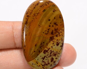 Natural Cherry Creek Jasper Oval Shape Cabochon Loose Gemstone For Making Jewelry 50 Ct. 40X23X5 mm R-3977