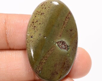 Natural Cherry Creek Jasper Oval Shape Cabochon Loose Gemstone For Making Jewelry 41 Ct. 35X21X6 mm R-3989