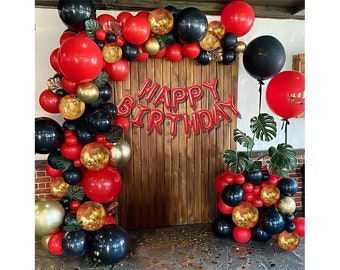 Cool red white and black decorations Red And Black Party Etsy Cool red white and black decorations Red And Black Party Etsy