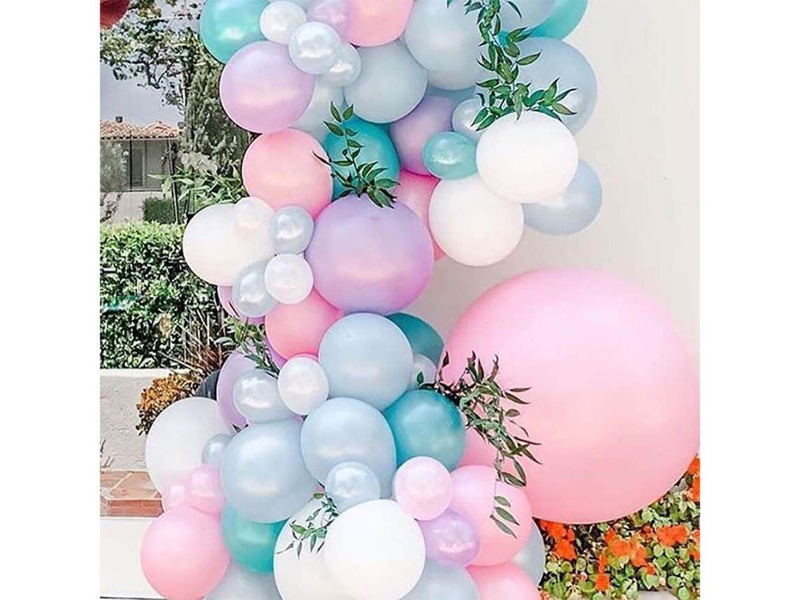 Pearl Balloons Garland Kit 121pcs White Pink Pearl Blue Etsy