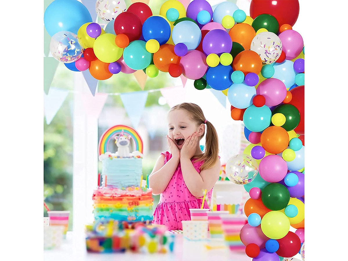 Rainbow Balloon Garland Arch Kit 134 Pieces/Pack Assorted Etsy