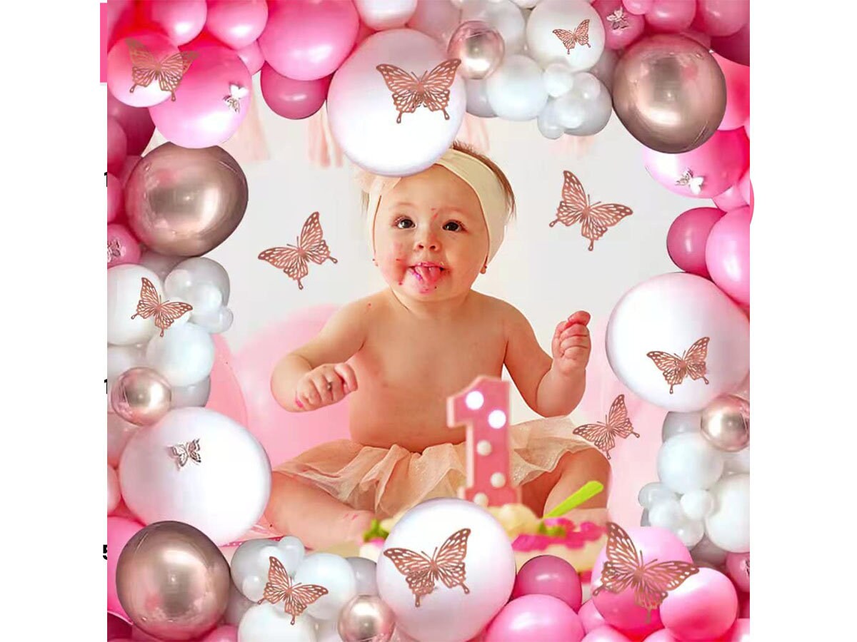 1pcs Rose Rose Or Blanc Papillon Fee Theme Baby Shower Etsy France