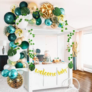 Theme Safari Baby Shower Decorations With Green Balloon - Etsy