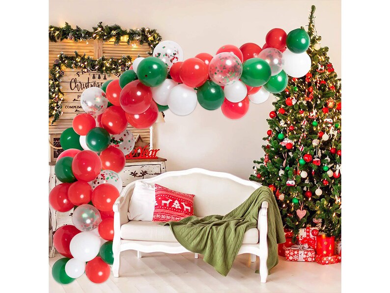 Christmas Balloon Garland Kit Balloon Arch Garland Green Red | Etsy