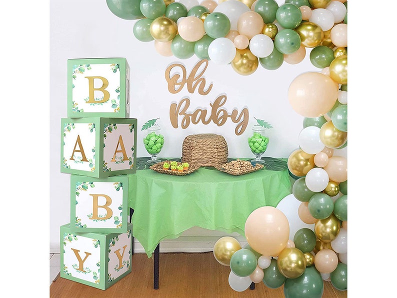 Sage Green Baby Shower Boxes for Birthday Party Decorations Etsy