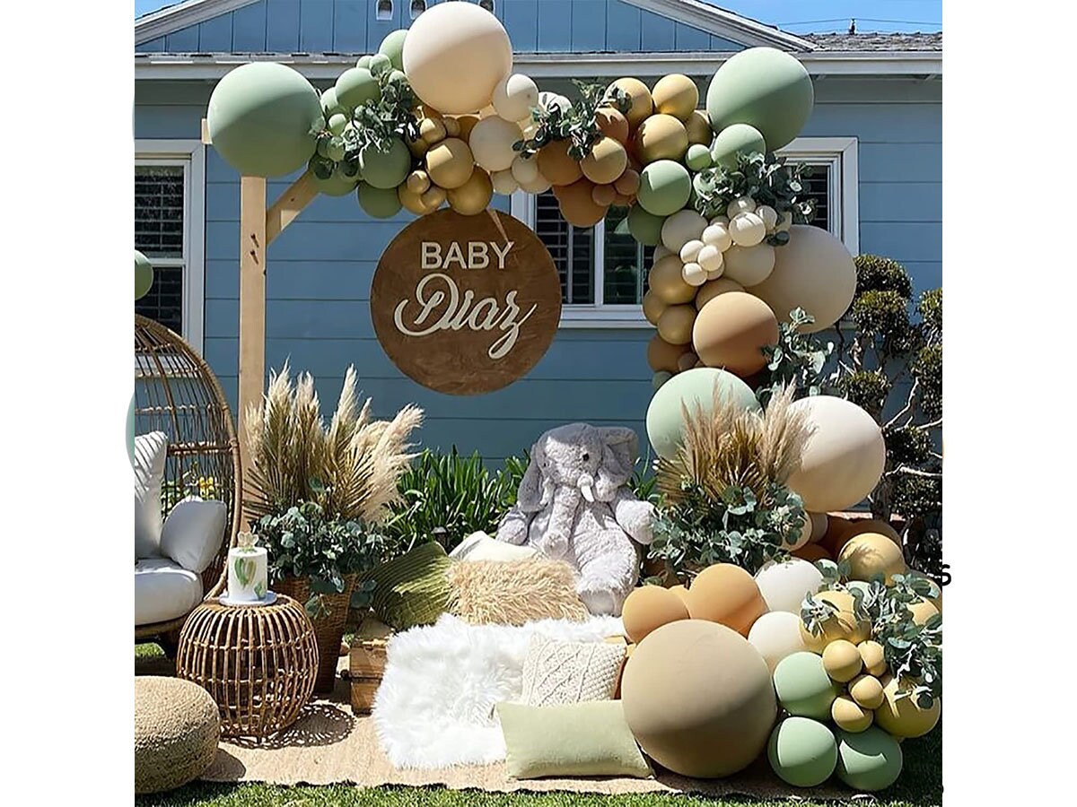 Sage Green Balloon Garland Arch Kit 124 Pack DIY With Cocoa Etsy