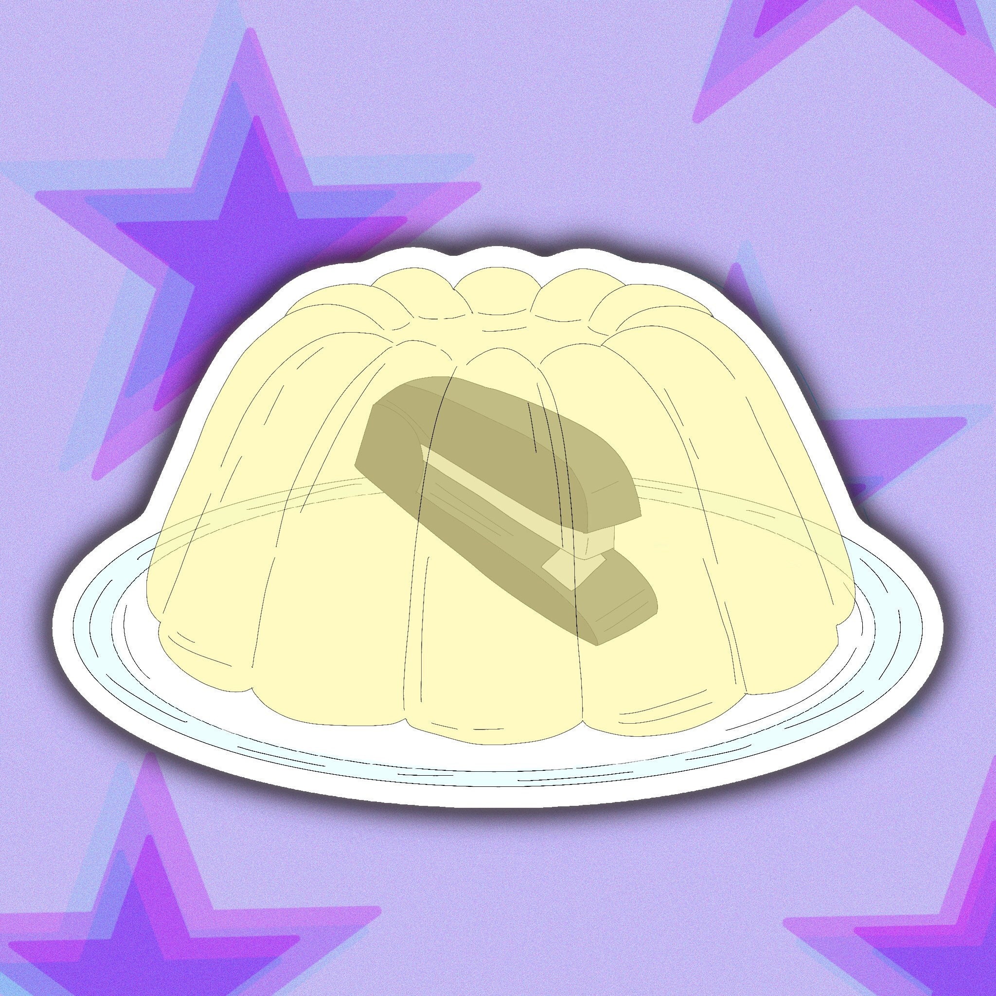 Stapler in jello sticker The Office Etsy