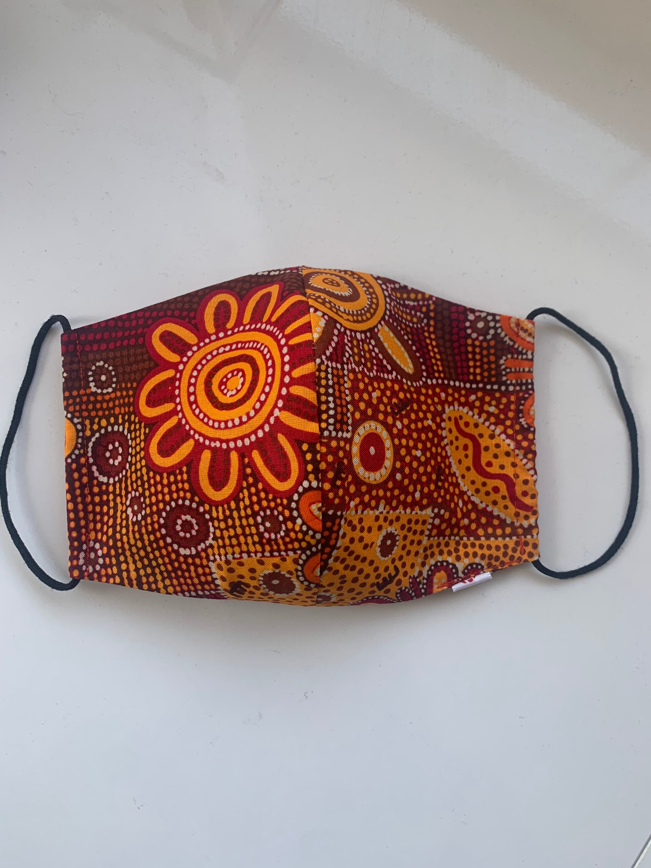 Face Mask Aboriginal Art Pattern 100 Cotton Australian Etsy