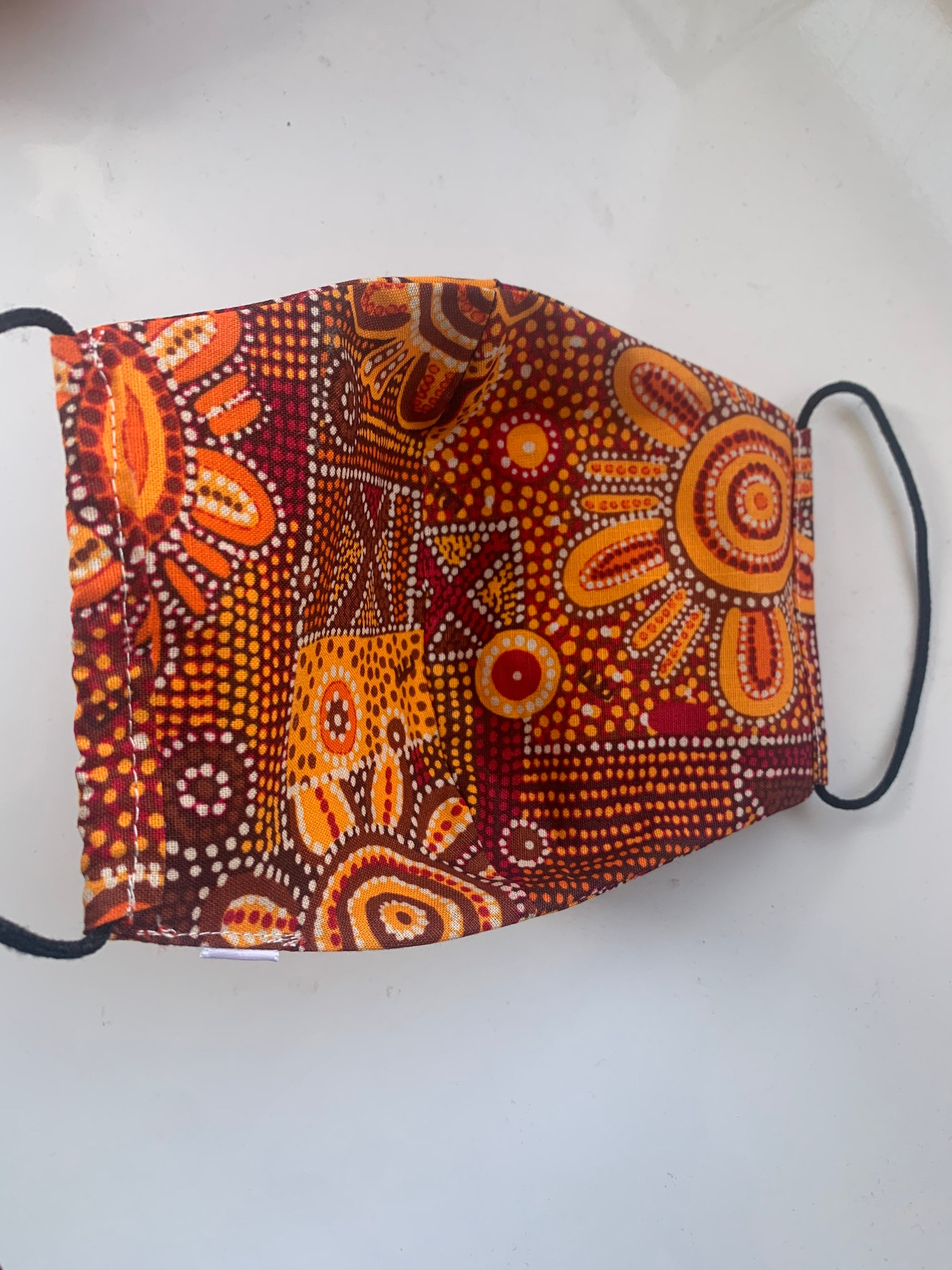 Face Mask Aboriginal Art Pattern 100 Cotton Australian Etsy