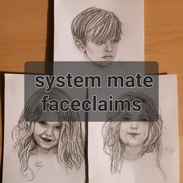 We Will Draw Your System Mates, Dissociative, DID/OSDD System, Custom Portraits, Graphite Art, Sketches, Alters, Head Mates, Mental Health