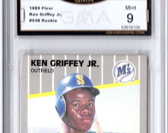 1989 Ken Griffey Jr Fleer Rookie Card #548 Mint 9