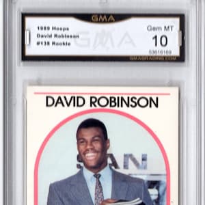 1989 NBA Hoops David Robinson Rookie Card #138 Gem Mint 10