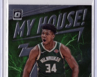 2019-20 Giannis Antetokounmpo Donruss Ottica My House Silver Prizm Card #5 GEM MINT Condition