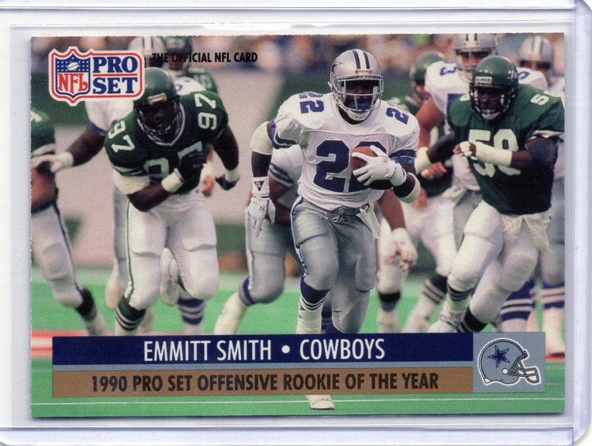 1991 Emmitt Smith Pro Set Offensive Rookie of the Year Football