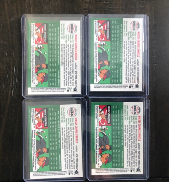 2008 Mickey Mantle Topps Chrome Blue Refractor Card #MMR-54 Lot of