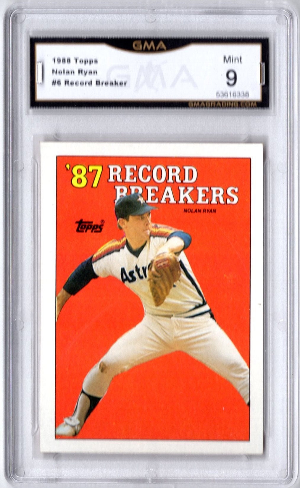 1988 Nolan Ryan Topps Record Breaker 6 Mint 9 - Etsy India