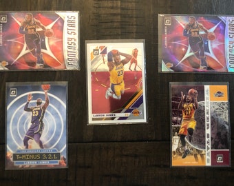 2019-20 LeBron James Donruss Optic (5) Card Lot GEM MINT Condition