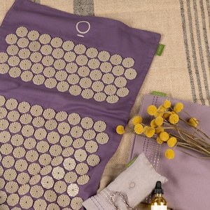 The Wonder Mat, Sunset Lavender, Accupressure Mat, Reflexology Mat, Spike Mat, Relaxation, Travel,  Gift for yoga Lovers, Tension Relief.