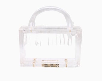 Women Transparent Purse Acrylic Clear Clutch Bag Fashion Party Handbag Purse Clear Acrylic Evening Bag