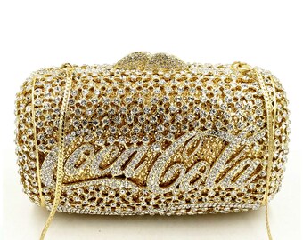 Cola Style Strass Bling Glitzer Abendtasche für Frauen