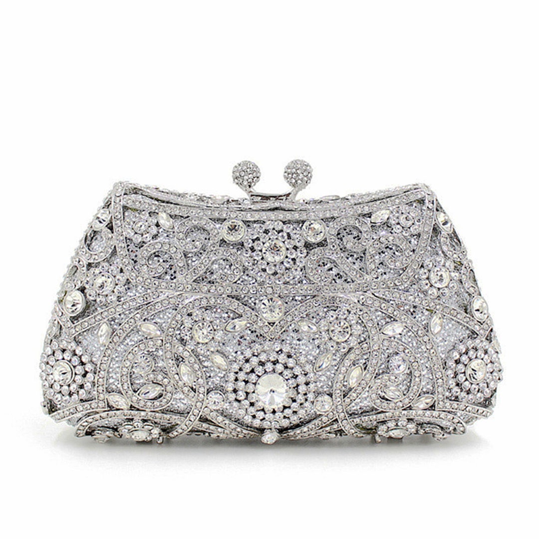 Rhinestone Clutch Bag Women's Luxury Full Diamond Color Etsy