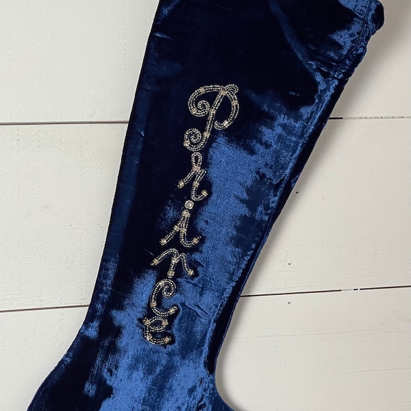 Beautiful Vintage Embroidered Christmas Stocking