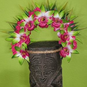 Island Greens Orchid Crown for Tiki Oasis Pinup VLV Tikiland Trading