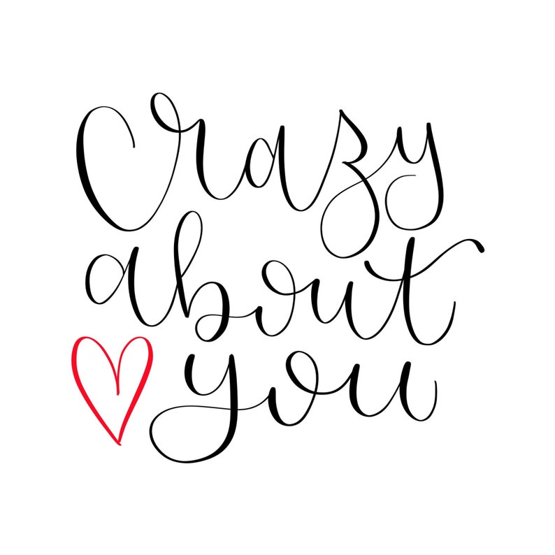 Crazy About You Valentines Day Card Etsy UK
