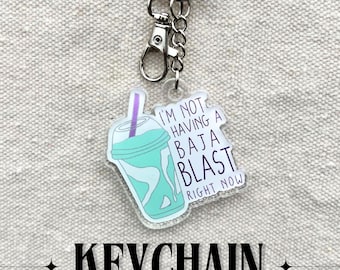 Baja Blast Acrylic Keychain: Pop Culture Keyring