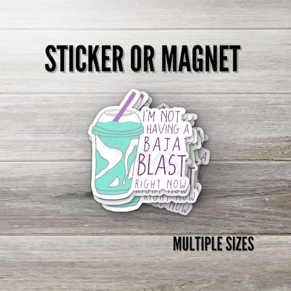 Baja Blast Sticker oder Magnet - Taco Bell Mountain Dew