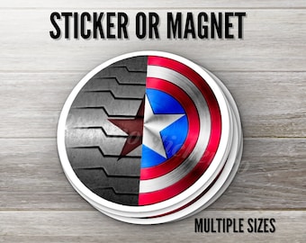 Captain America Winter Soldier Shield Sticker or Magnet