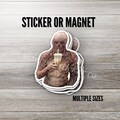 Vecna Drinking Coffee Sticker or Magnet - Stranger Things Season 4 product logo