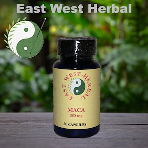 Maca Capsules Maca Root Lepidium Meyenii Energy Hormone Support Capsules East West Herbal