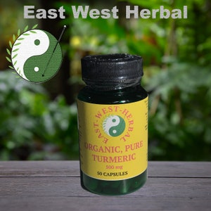 Turmeric Organic Capsules Pure Curcumin Longa Capsules East West Herbal